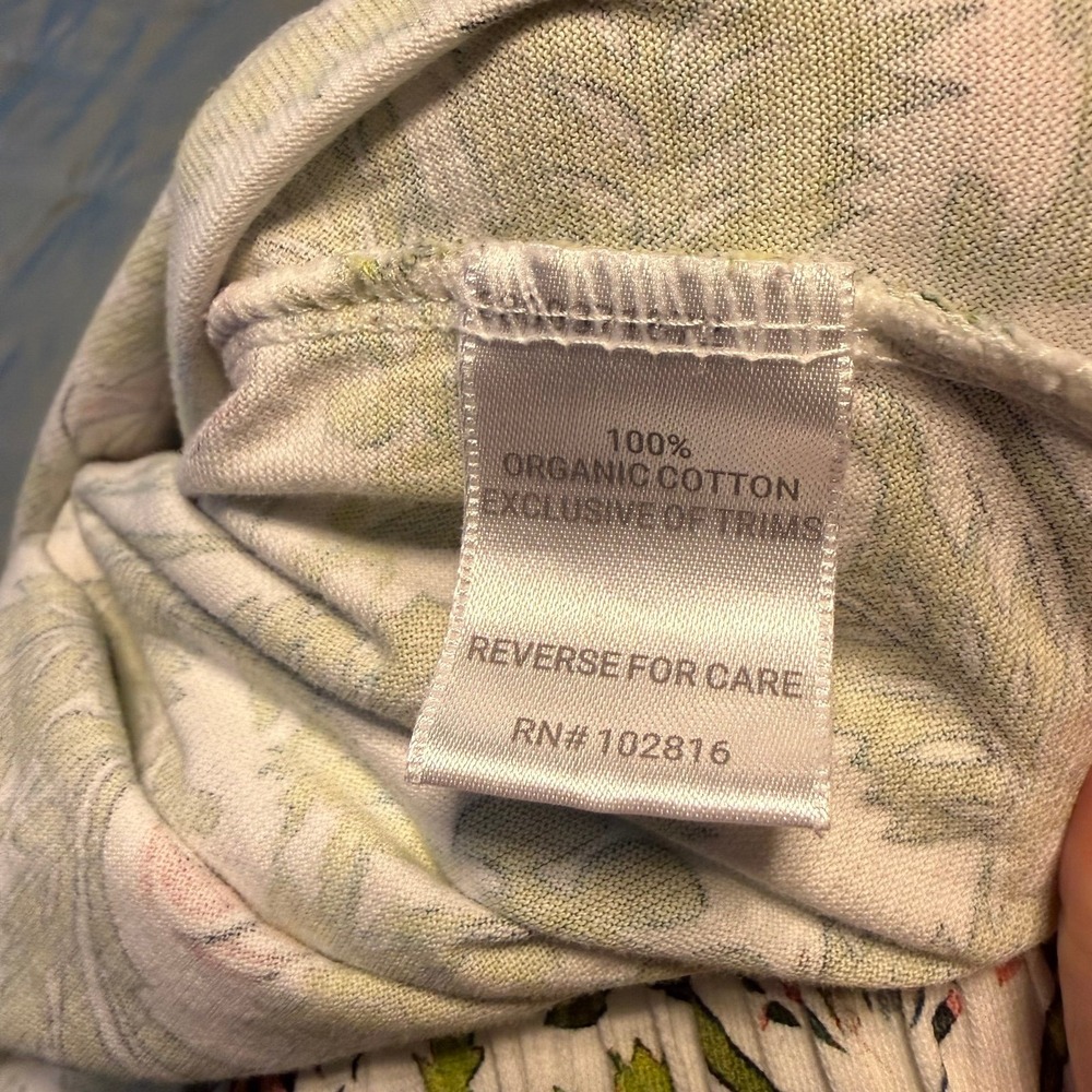 Women's Garnett hill floral print pajama pants 100% organic cotton size medium - Picture 4 of 5